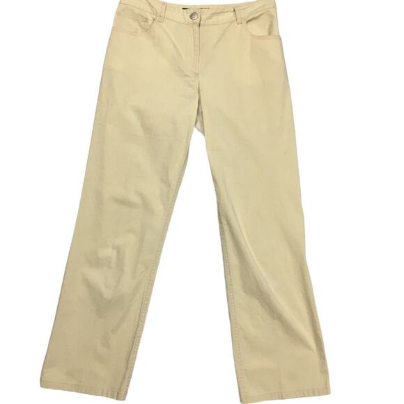 Theory Pants Slim‎ Straight Stretch Cream Beige Women's 2 Career Work Office - Picture 12 of 13